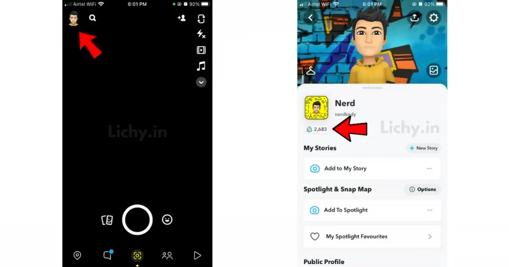 How to See Snapchat snapscore 