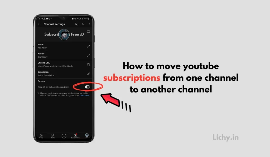 transfer youtube subscriptions to another account